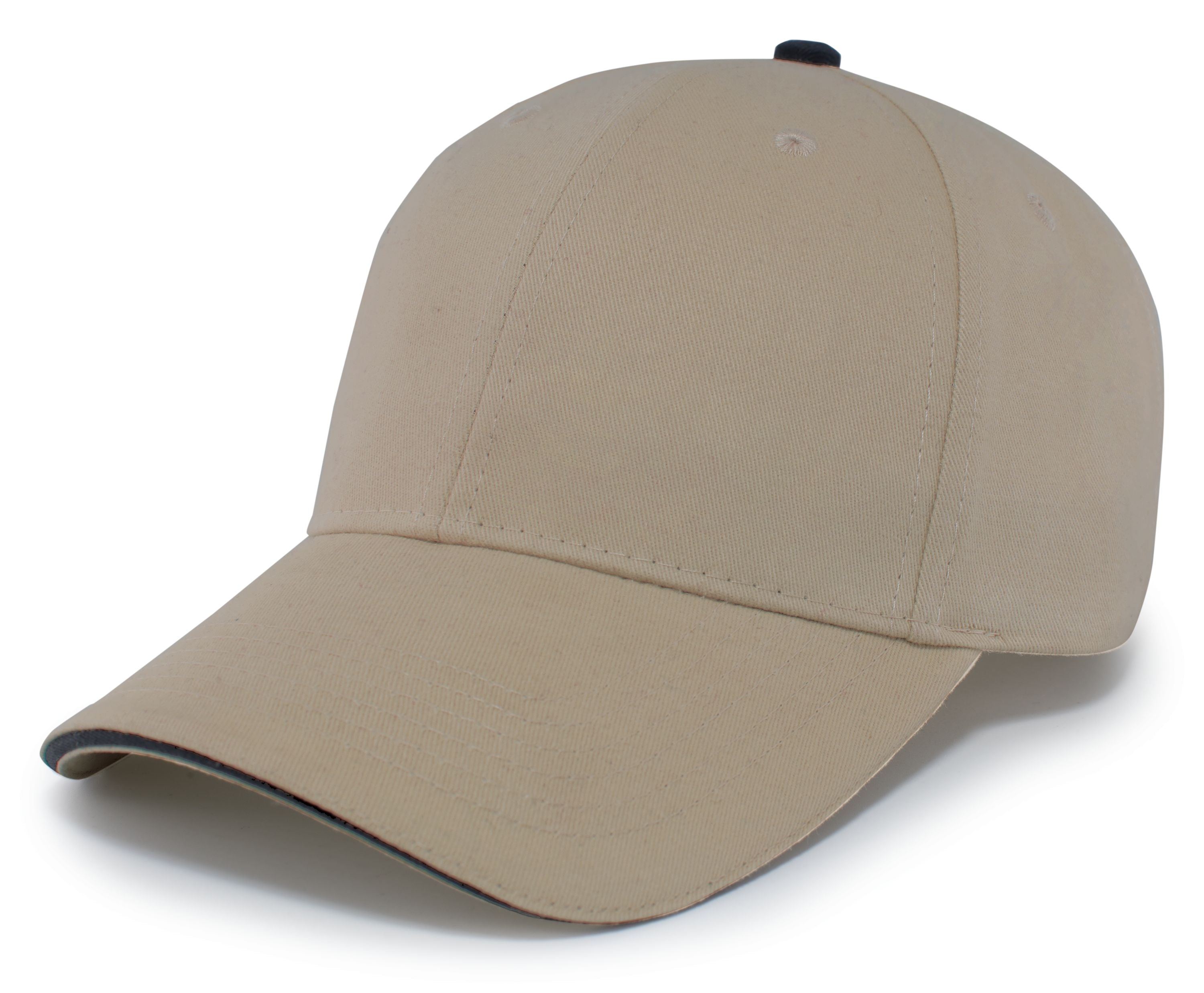 Brushed Twill Cap With Sandwich Bill