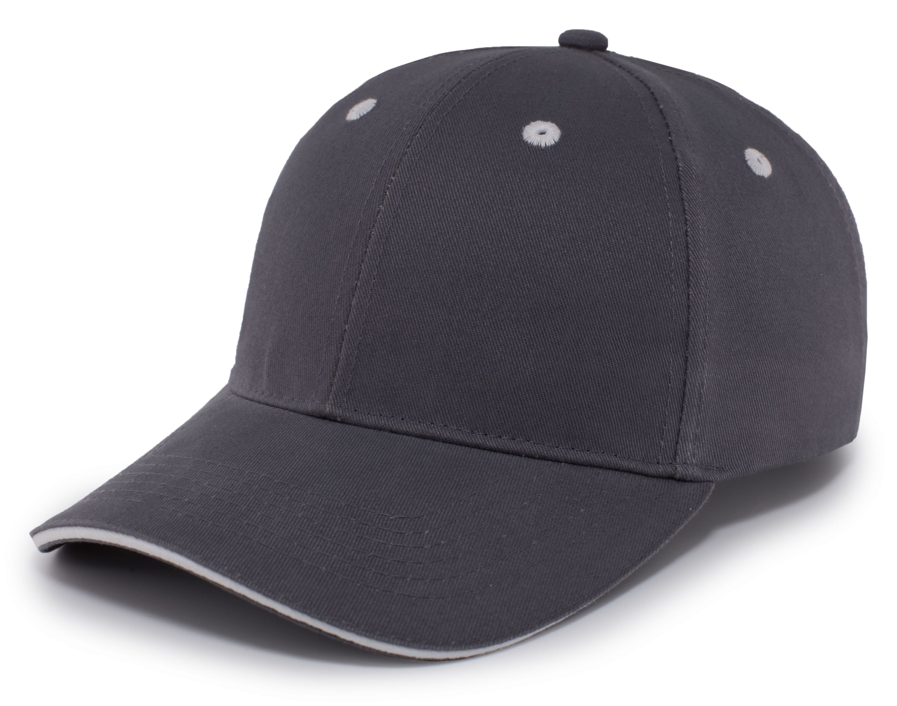 Brushed Twill Cap With Sandwich Bill
