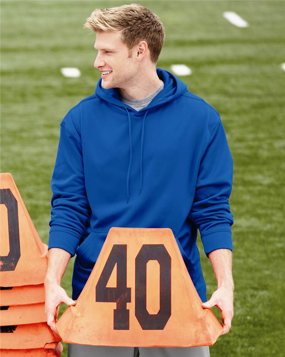 Men's Wicking Fleece Hooded Sweatshirt