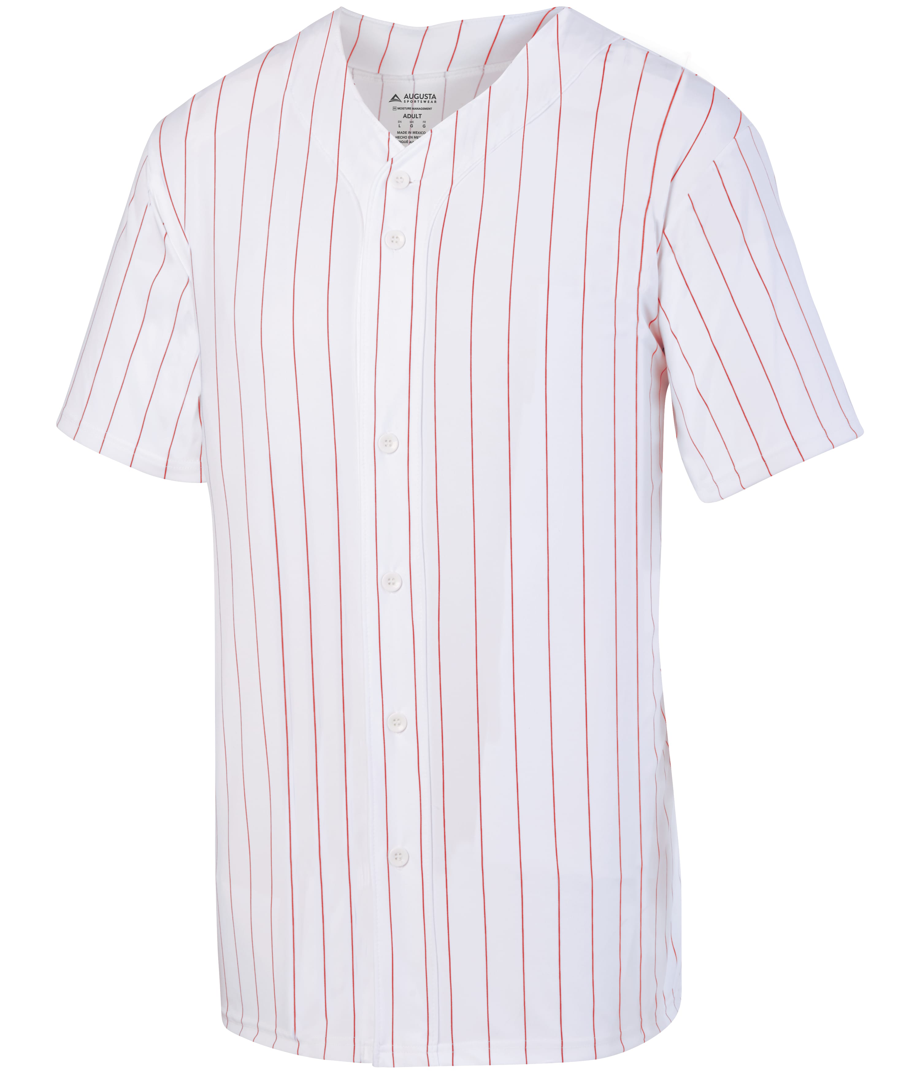 Pinstripe Full-Button Baseball Jersey
